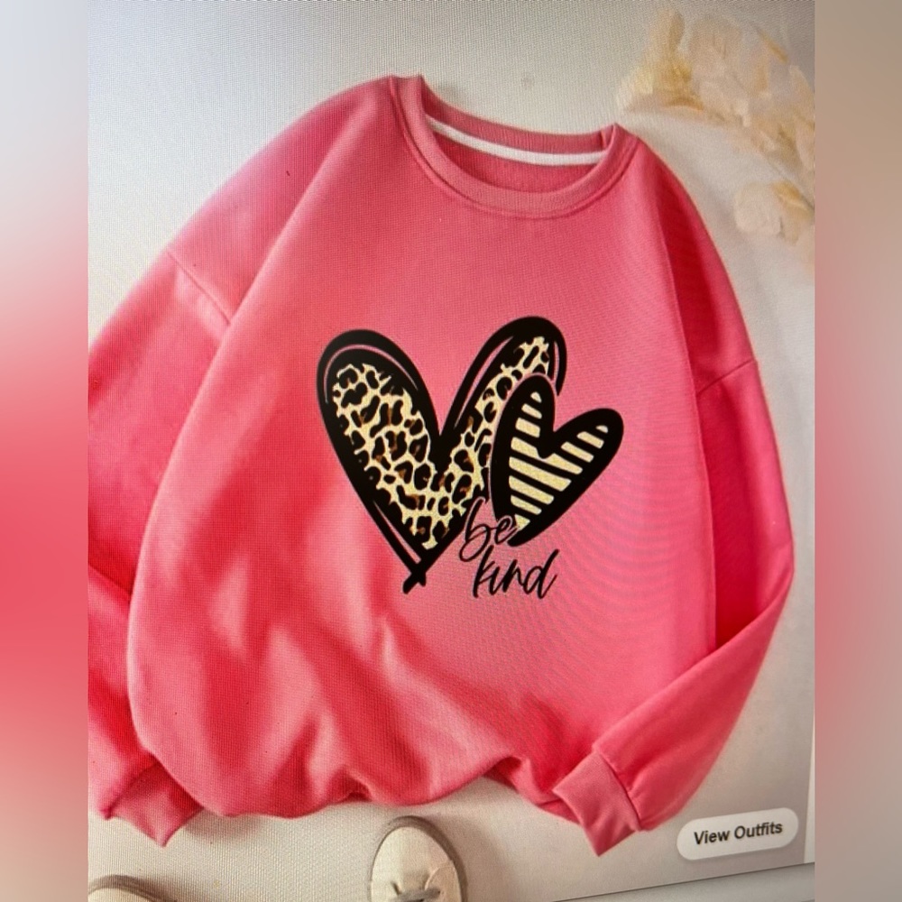 Pink heart sweatshirt from shein